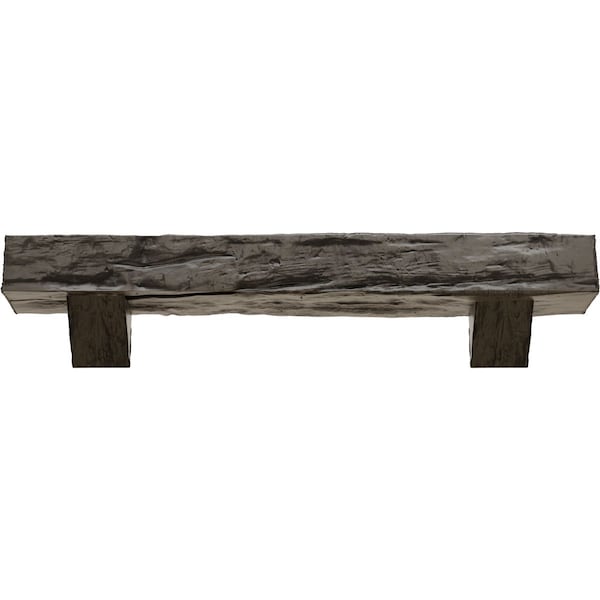 Riverwood Faux Wood Fireplace ManteL W/Breckinridge Corbels, Burnished Honey Dew, 6H X10Dx36W